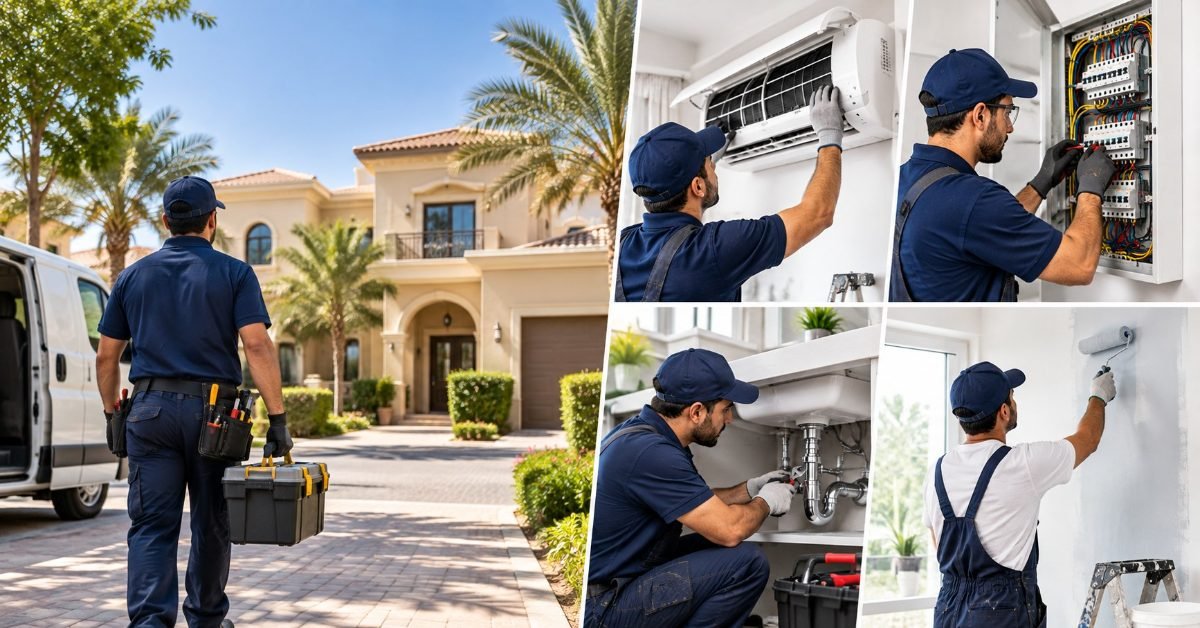 Al Basti handyman maintenance team at Dubai villa community — best villa maintenance company Dubai
